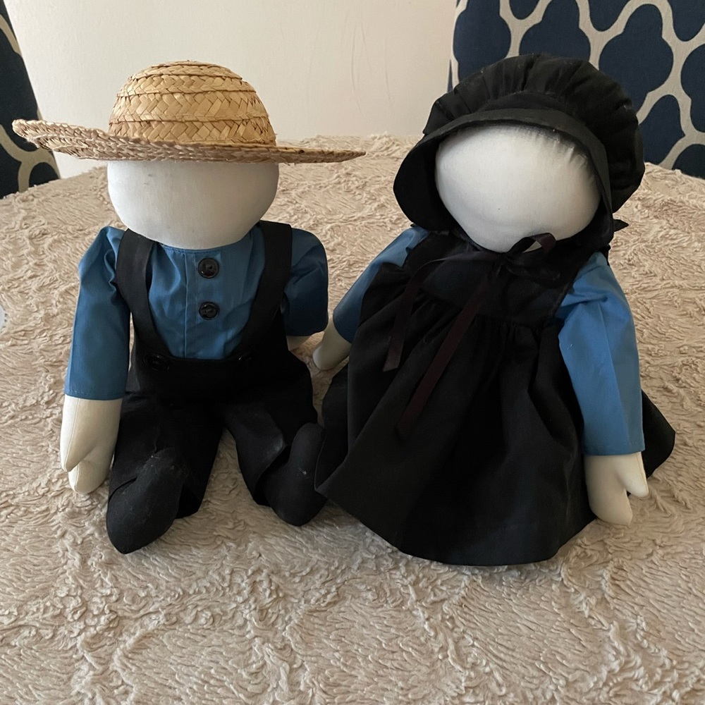 Handmade cloth Amish Dolls